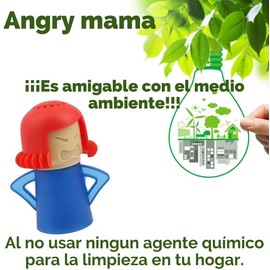Limpiador de Horno de Microondas Angry Mama, limpia y desinfecta al vapor con vinagre y agua fácilmente toda la suciedad en minutos, cansada de lidiar con la grasa incrustada, Angry Mama es tu solución