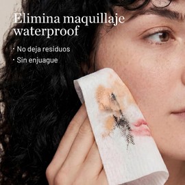 Elementa Toallitas Desmaquillantes Individuales, Toallitas Húmedas para Desmaquillar Ojos y Rostro, con Aloe Vera y Vitamina E, Hipoalergénicas, Biodegradables 20 Toallitas Individuales