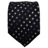 TigerTie Silk Tie Blue Light Blue Royal Black Patterned with