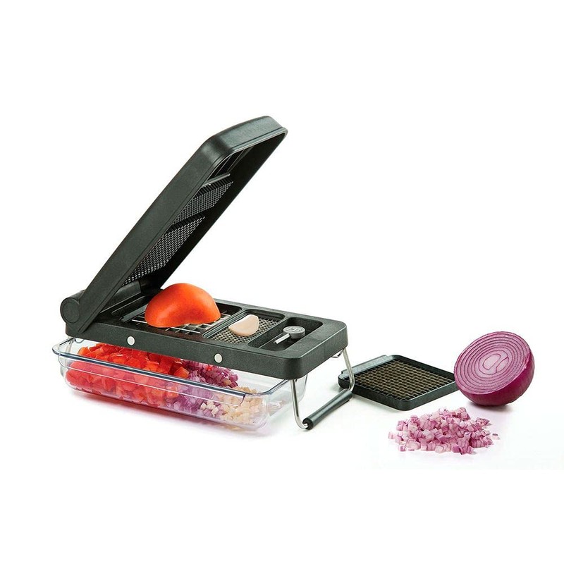 PL8 Professional Chopper, Black - Multi-Functional Vegetable Chopper, Dicer, and