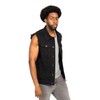 VICTORIOUS Distressed Denim Jean Vest Jacket DK101 - Classic Black