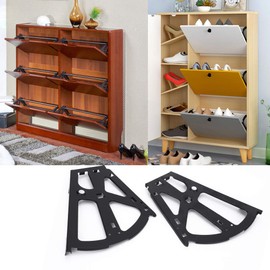 2-Layer Shoe Cabinet Hinge Cold Rolled Steel Shoe Rack Hinge Single Layer Shoe Cabinet Flip Frame Cabinet Door Furniture Hardware Parts Shoe Cabinet Flip Drawer Hinge