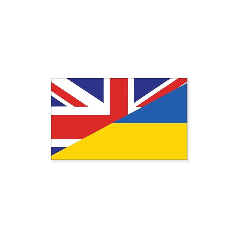 CafePress British Support Towards Ukraine Sticker Rectangle Bumper Sticker Car