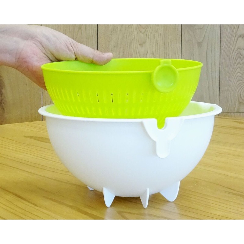 Kokubo KK-306 Colander, Red, Approx. 8.6 x 8.5 x 4.6