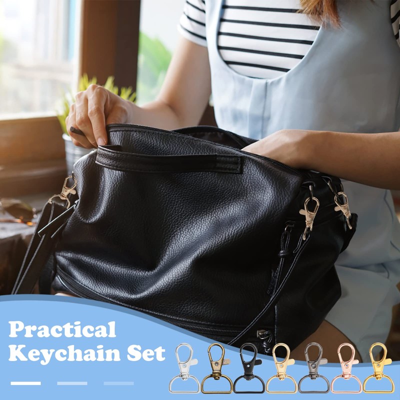 Key Ring Carabiner 60 Pieces Rotating Key Rings Key Ring