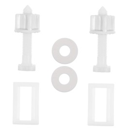 Cabilock Pernos de bisagra de Asiento de Inodoro, Kit de Montaje de Tornillos, Arandelas para Montaje Superior, Accesorios de fijación de Asiento de Inodoro, Estilo 2 (Juego de 6 Piezas)