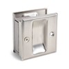HOMOTEK Passage Sliding Door Pull Satin Nickel Without Switch Plate