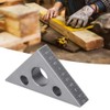 Triangle Ruler 45/90 Degree Aluminium Alloy Triangle Ruler Angle Ruler