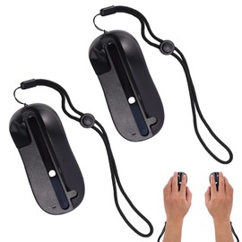 Lyreh 2pcs Gaming Mouse Grips for Joy-Con 2, Portable Ergonomic Gamer Controller Mouse Hand Grips Stand with Wrist Ropes for Switch 2 Accessories [video game]