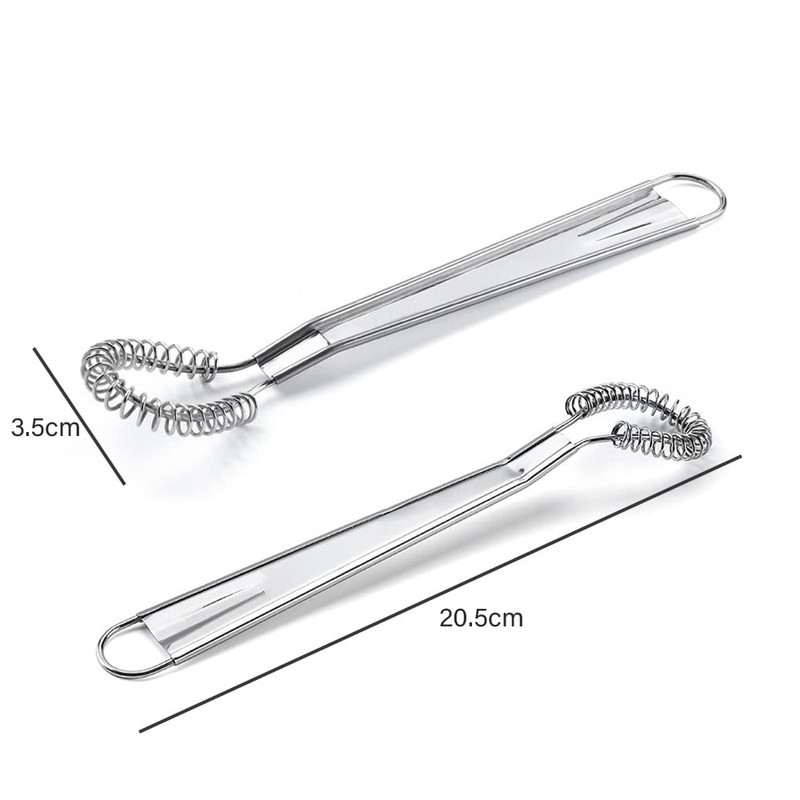2 Pcs Stainless Steel Whisk Kitchen Manual Egg Beater Mini