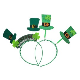 DOITOOL St Patrick Headband 2pcs Headbands St. Patricks Day Hair Accessory St Patricks Day Headpiece St Patrick Headdress St. Patrick Headband Boppers Head Band Hair Hoop Pop Decorate