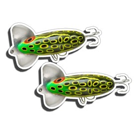 Fishing Lure Sticker Vinyl Die Cut Jitterbug Bait Decal GREEN Fish Tackle Box Labels Jitter Bug
