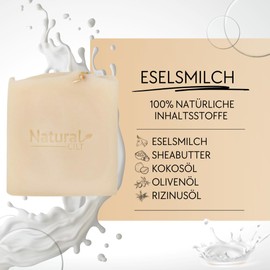 Natural Cilt Donkey Milk Soap - 100% Natural Soap - No Harmful Ingredients - Certified - Handmade - Shower Soap for All Skin Types - Shower Gel - Natural Food