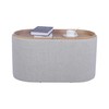 Techni Home Storage Ottoman with Reversible Tray Top, Natural