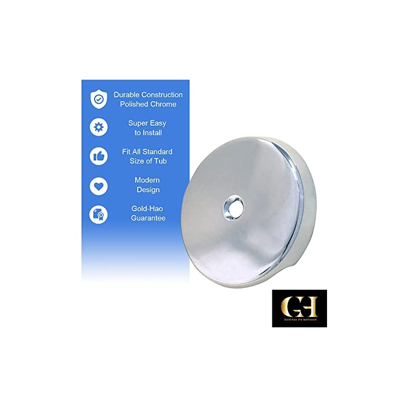 Single Hole Bathtub Drain Overflow Plate/Tub Overflow Drain Ccover with