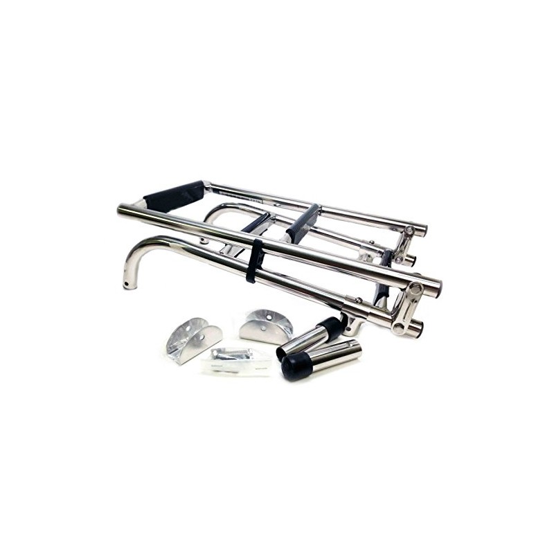 Marine Boat Foldable Stainless Steel 4 Steps LADDERS Stern Mount