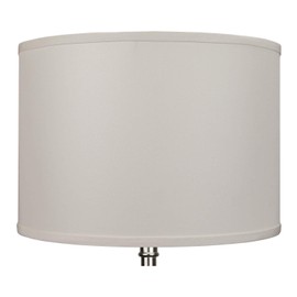 FenchelShades.com 16" Top Diameter x 16" Bottom Diameter 11" Height Cylinder Drum Lampshade USA Made (Linen Ivory)