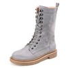 Journee Collection Womens Cadee Combat & Lace-up Boots Gray 8.5
