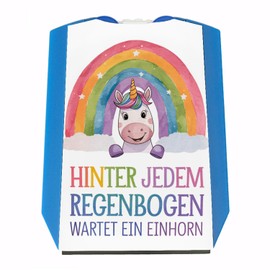 Smiling Unicorn Parking Disc Behind Every Rainbow Funny Saying for Creative Car Fans