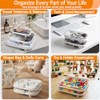 6 Pack Clear Hard Shell Zipper Cases - Ultimate Organizer