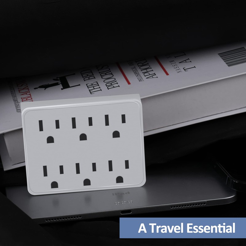3 Prong Power Strip Outlet Extender, Multi Plug Outlet with