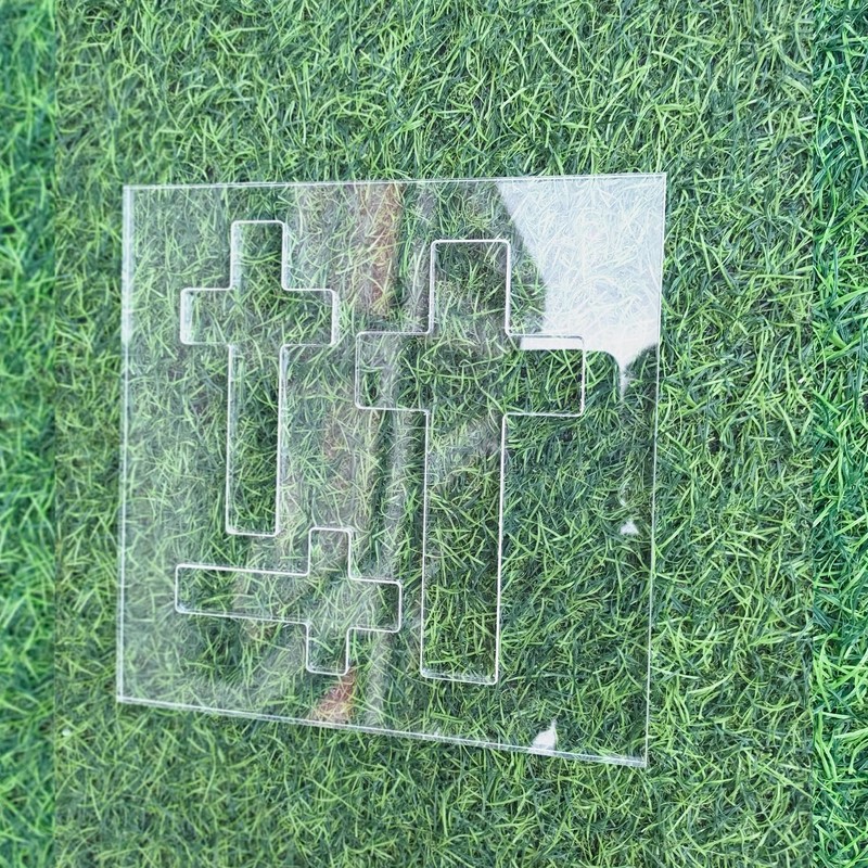 Cross Router Template, Clear Acrylic Ribbon Crosses Router Inlay Router
