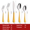 Onlycooker 20-Piece Yellow Silverware Set 18/0 Stainless Steel Flatware Yellow