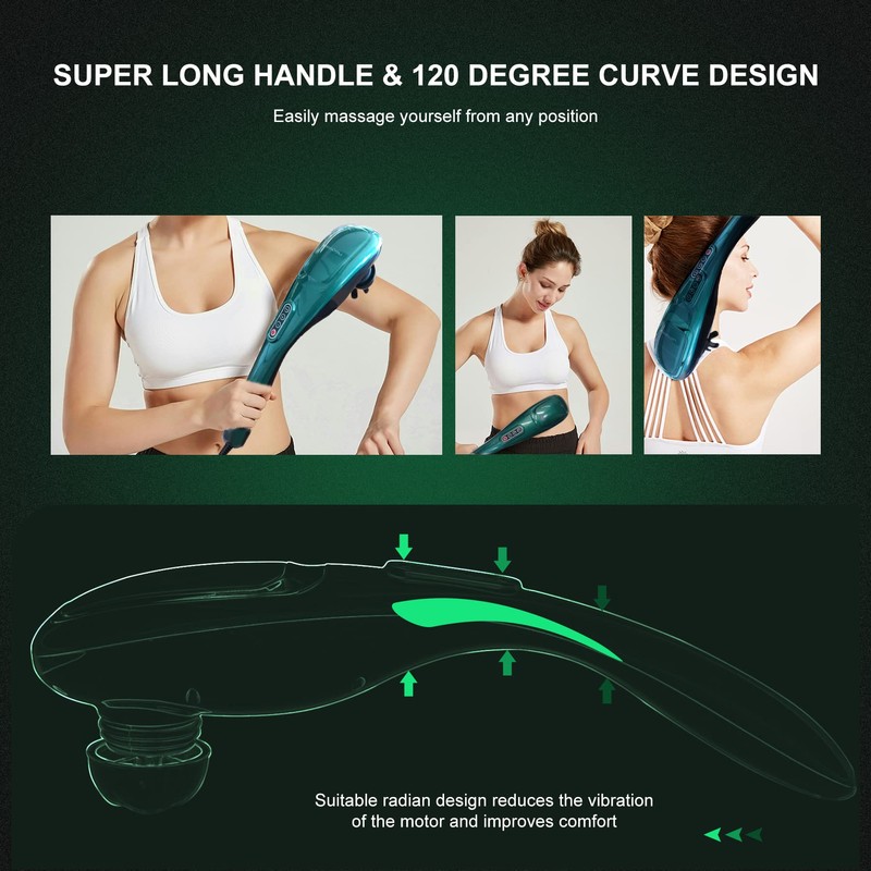 Handheld Back Massager | Deep Tissue Percussion Massage for Back,