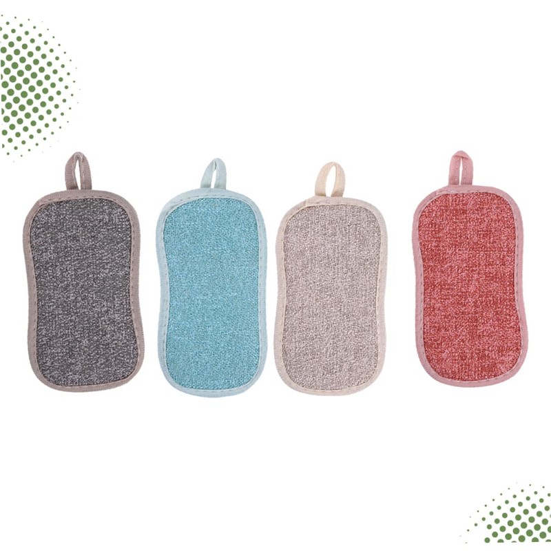 Outanaya Set of 4 Dishwashing Sponges Scrub Sponge Pads Dishcloth