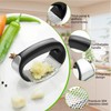 pobugy Garlic Press Rocker Set,with Garlic Peeler and Cleaning Brush