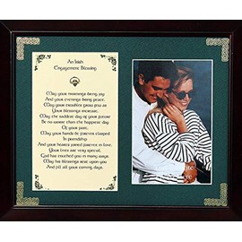 An Irish Engagement Blessing - 8x10 Inch Framed Green Matted Photo Blessing