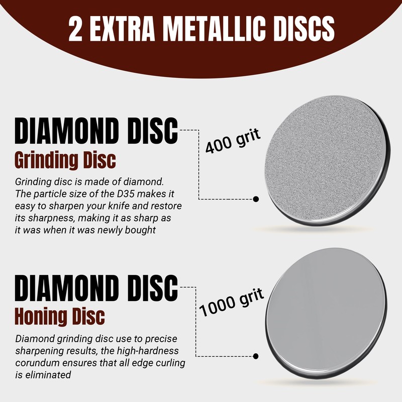 6 Piece Rolling Knife Sharpener Kit with Kitchen Knife -