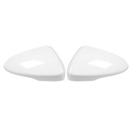 2 Pcs Car Rear View Mirror Cover Exterior Wing Mirror Protective Cap Replacement for Ford Fusion White