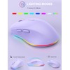 Wireless Keyboard and Mouse Combo with 7 Colored Backlits, Wrist