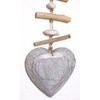 Decorative Wooden Heart Wall Decoration Driftwood Look Height 41 cm