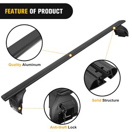 Nilight Roof Rack Cross Bars Fit for Jeep Wrangler 2007-2024 08 09 20 21 22 23 JK JL Gladiator JT 2 & 4 Door Aluminum Rails Crossbars with Anti-Theft Lock for Rooftop Cargo Carrier Luggage Box Tent