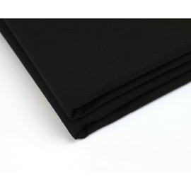 A-Express Black Calico Fabric by The Metre - Black Dyed 100% Cotton Fabric for Craft - 155 GSM 60" Inch 150cm Wide - Ideal for Sewing, Quilting, Embroidery, Linings, DIY Projects & Totes (1 Metre)