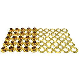 C.S. Osborne 25 Sets Brass Grommets & Plain Washers #G1-1 (9/32" Hole)