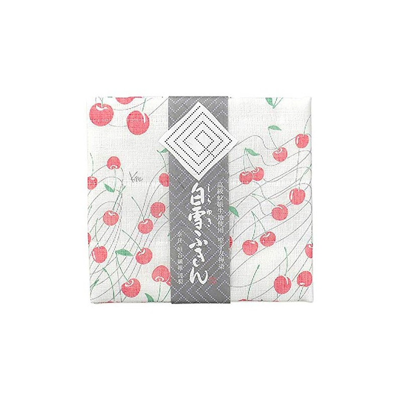 Shirayuki Yuzen Dish Towel, Cherry Red