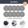 x10 Rotary Cutter Blades 45 mm Straight Lines, Compatible with