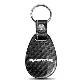 iPick Image for - Ford F150 Raptor Real Black Carbon Fiber Large Tear Drop Key Chain