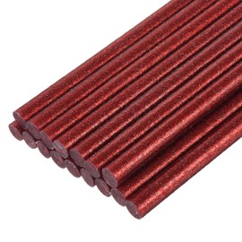 QUARKZMAN 16 Stück Heißklebestifte 11mm x 200mm Mini Heißklebesticks Heißklebepistole Heißkleber Klebestifte Glue Kleberstoff für Repartur Bastel Dekoratiion DIY Handwerk Glitzer Rot