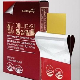 헬씨허그 6년근 애니타임 홍삼필름 211mg x 20매 구강필름 면역력 항산화 피로개선 혈행개선 기억력개선 Healthy Hug 6-Year-Old Anytime Red Ginseng Film 211mg x 20 Sheets Oral Film Immune Support Antioxidant Fatigue Relief Blood Circulation Improvement Memory Enhancement
