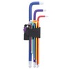 9Pcs Hex Wrench Set Steel Ball Head Colorful Extension L