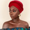 DRESHOW 1 Piece African Women's Turban Braid Headwear Headscarf Chemo