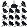 MroMax - 15 tuercas de pulgar moleteadas roscadas de 1/4