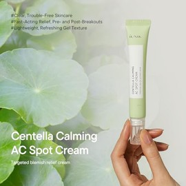 IUNIK 81% Concentrado Centella Gel Crema Calmante para el acné y protector solar calmante Mini - Ácido salicílico sin aceite Niacinamida Árbol de Té M