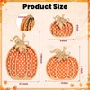 OLANRUN Fall Decor Set - 3-Piece Wooden Pumpkin Decor, Autumn