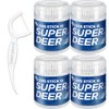 Super Deer Floss Picks (200 Count)-Twin-Line, Tooth Picks Flossers with