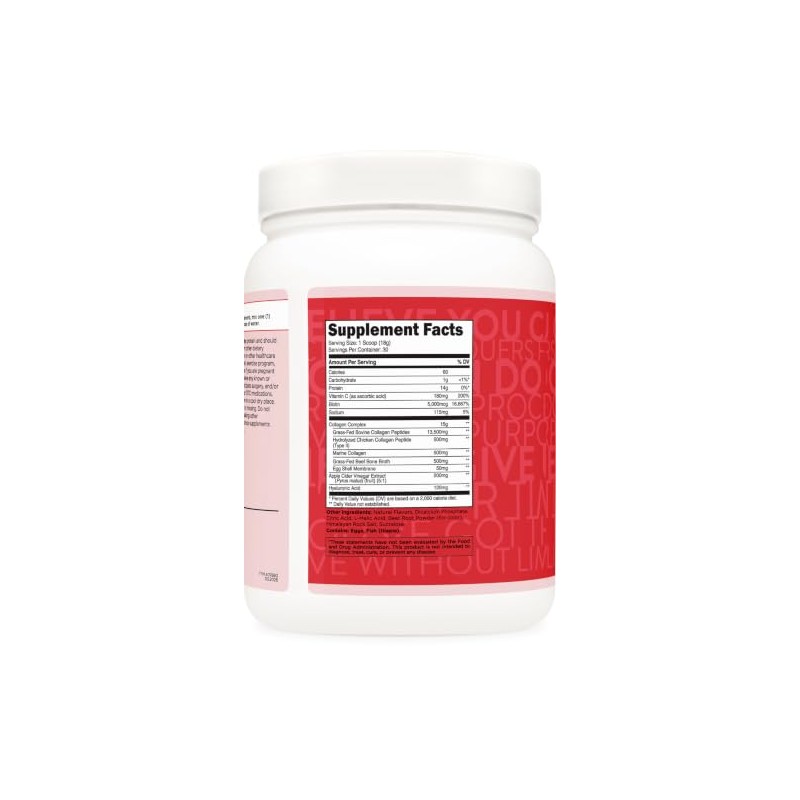 Transformhq Beauty Collagen Porciones Ponche Frutas Fórmula Cabello Piel Uñas
